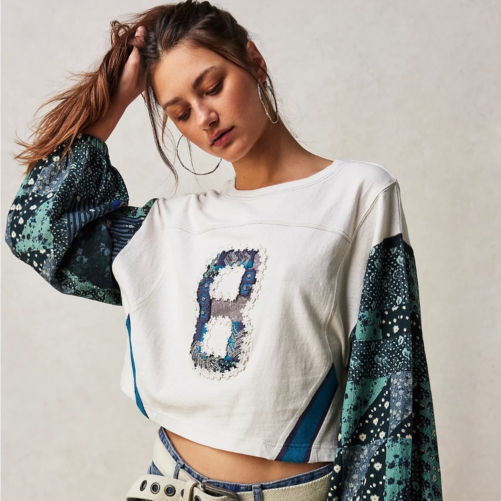Free People Bali Daisy Nova Crafty Tee sz Large